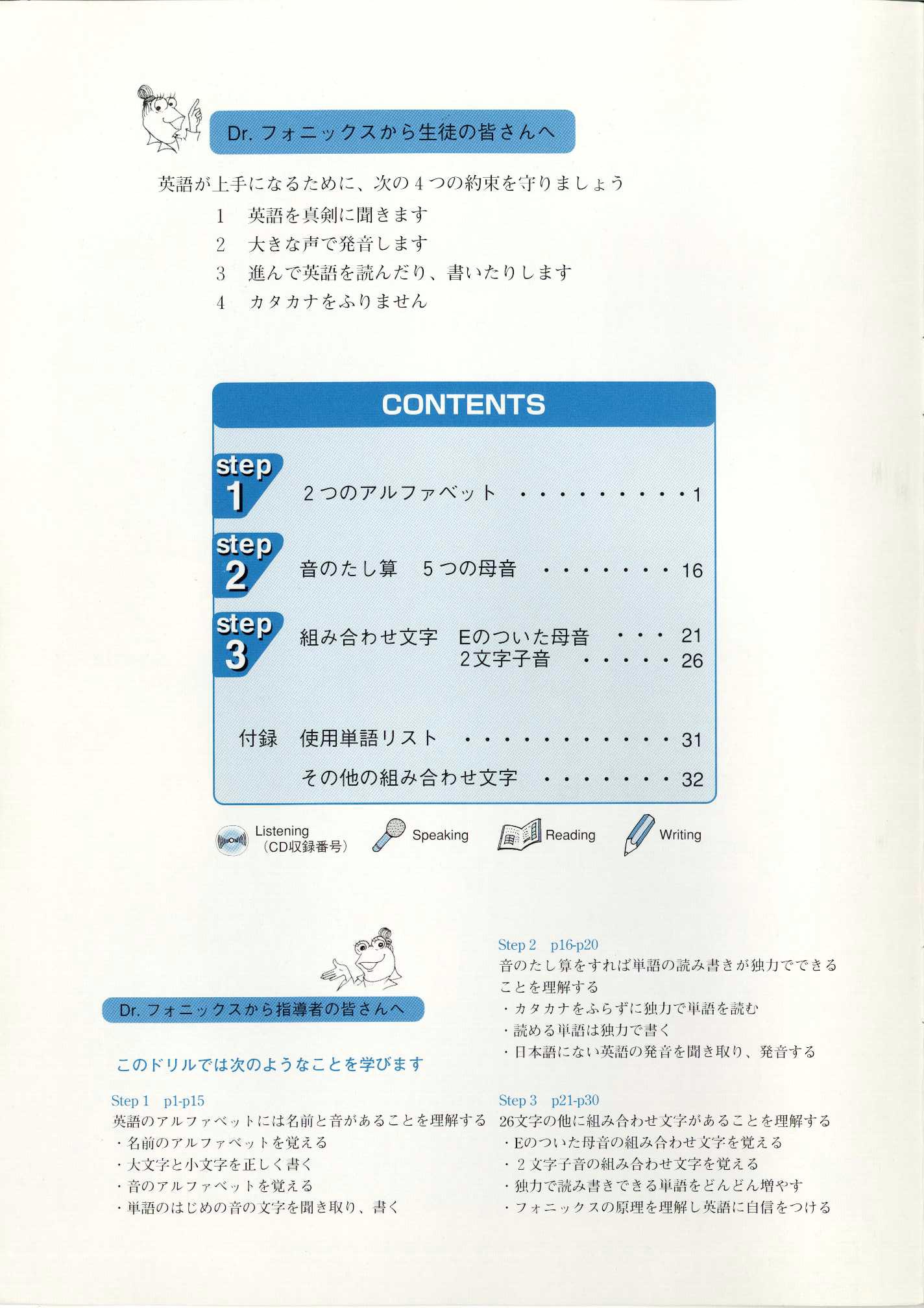 ペンマンシップとフォニックス練習帳　QRコード版
